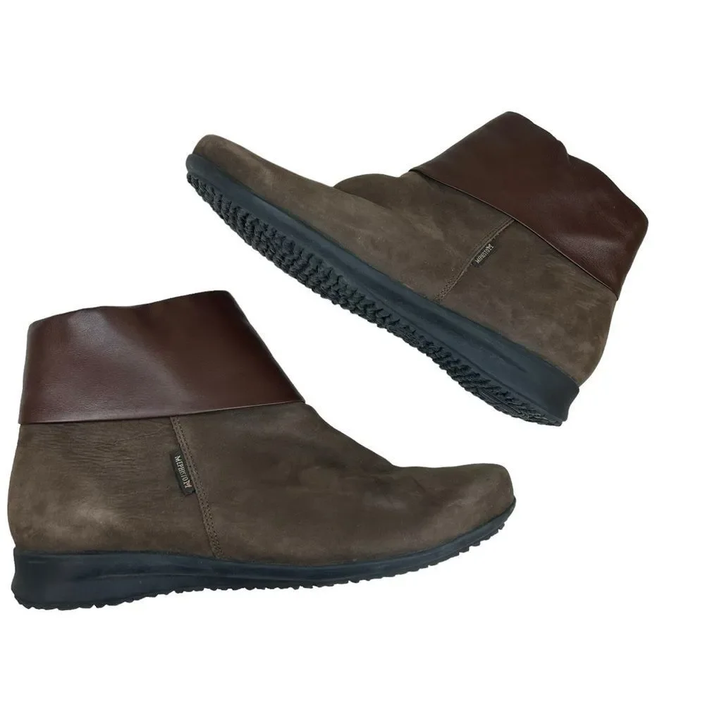 Mephisto Fiducia Brown Leather Ankle Boots Booties 10.5 - Picture 4 of 9